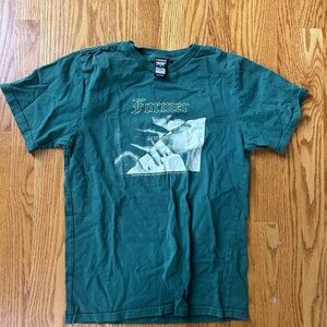 Forest Green Short Sleeve Tee with Minimalist Graphic